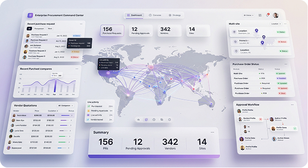 Enterprise Procurement Command Center dashboard